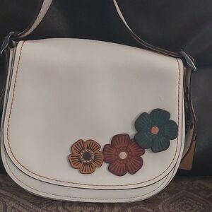 Coach Tea Rose Saddle Bag